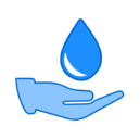 water in hand